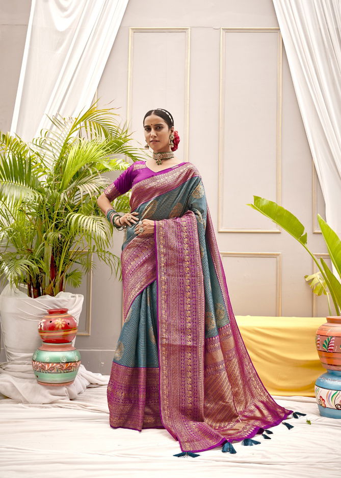 Shangrila Varlakshmi Silk 6 Latest Fancy Wedding Wear Organza Saree Collection